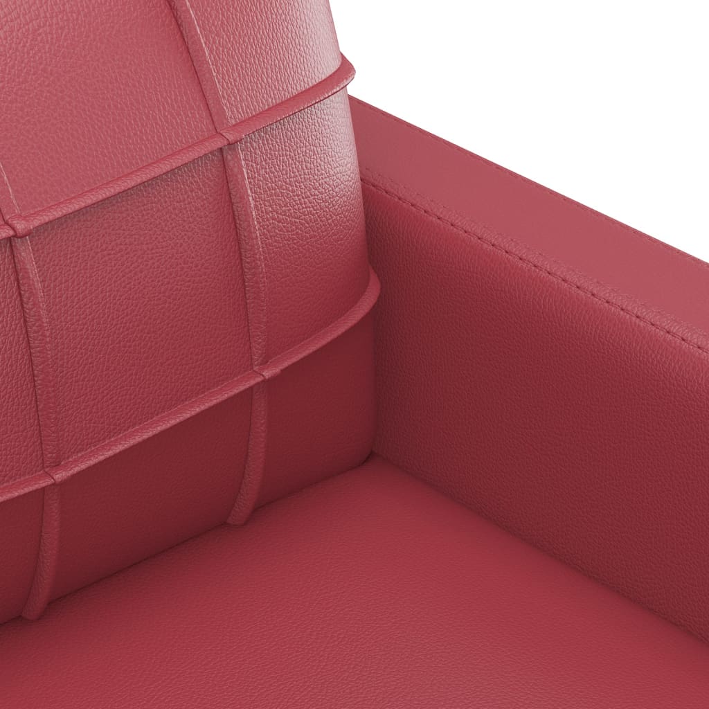 Ensemble de canapés 2 pcs et coussins Rouge bordeaux Similicuir - XIOS