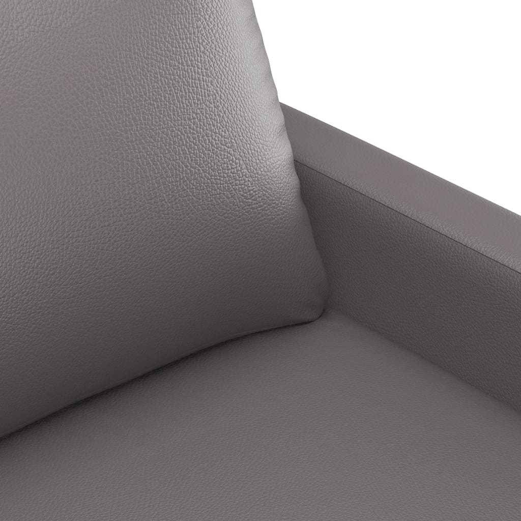 Ensemble de canapés 2 pcs avec coussins Gris Similicuir - XIOS