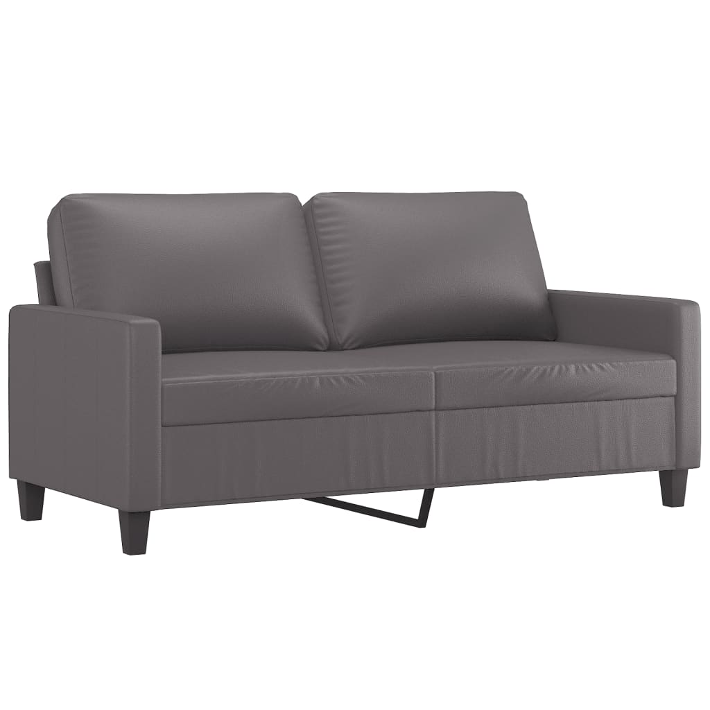 Ensemble de canapés 3 pcs avec coussins Gris Similicuir - XIOS