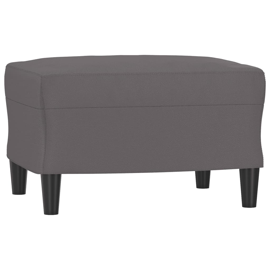 Ensemble de canapés 3 pcs avec coussins Gris Similicuir - XIOS