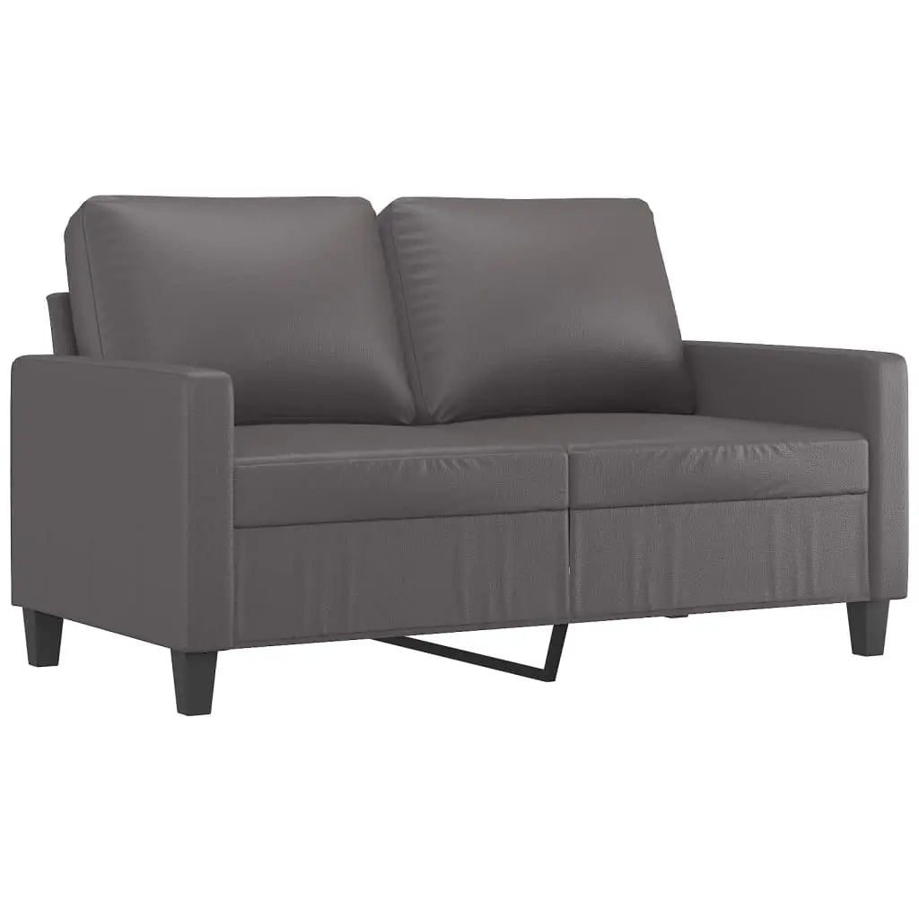 Ensemble de canapés 2 pcs avec coussins Gris Similicuir - XIOS