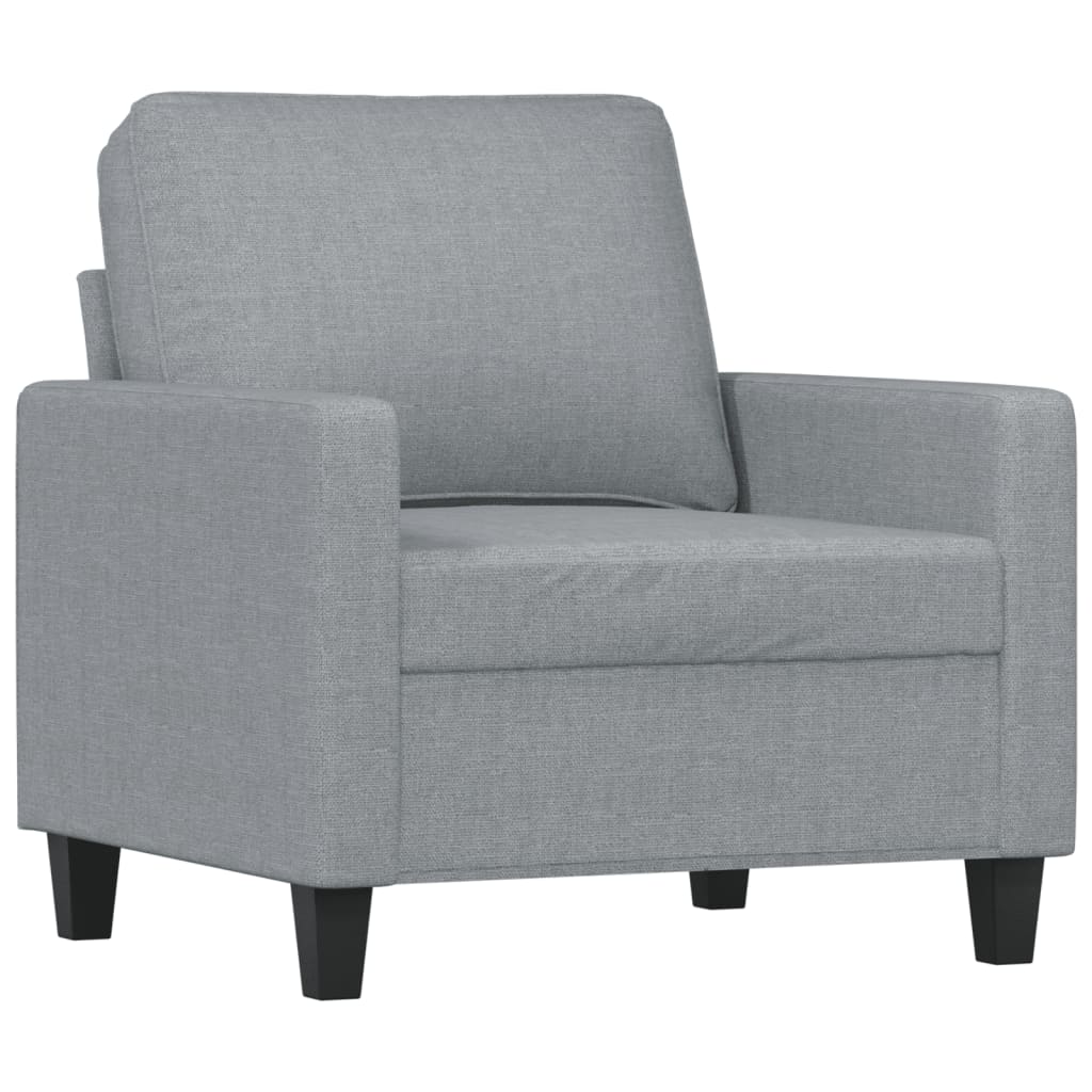 Ensemble de canapés 3 pcs avec coussins Gris clair Tissu - XIOS