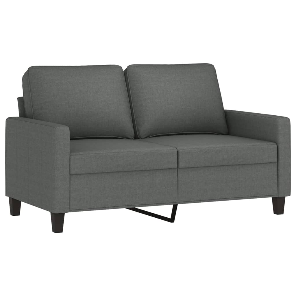 Ensemble de canapés 3 pcs avec coussins Gris foncé Tissu - XIOS