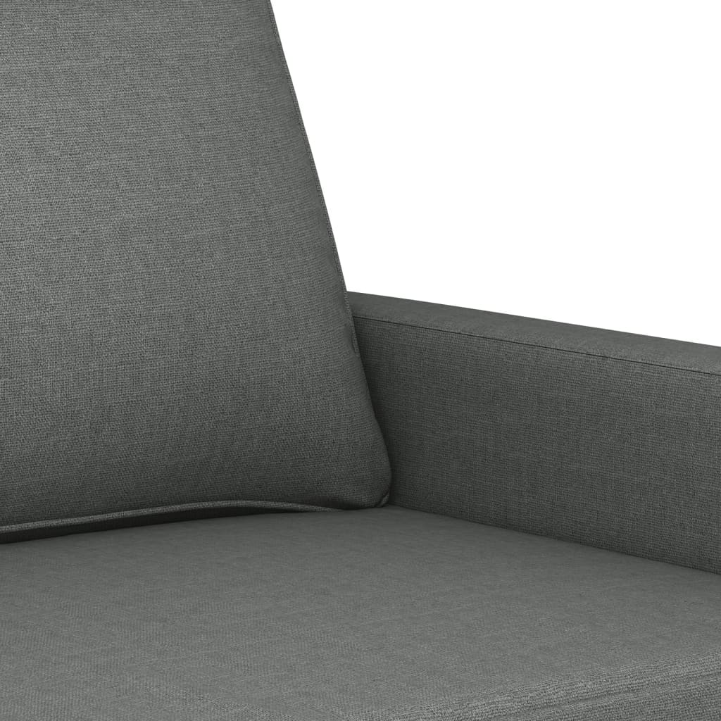 Ensemble de canapés 3 pcs avec coussins Gris foncé Tissu - XIOS