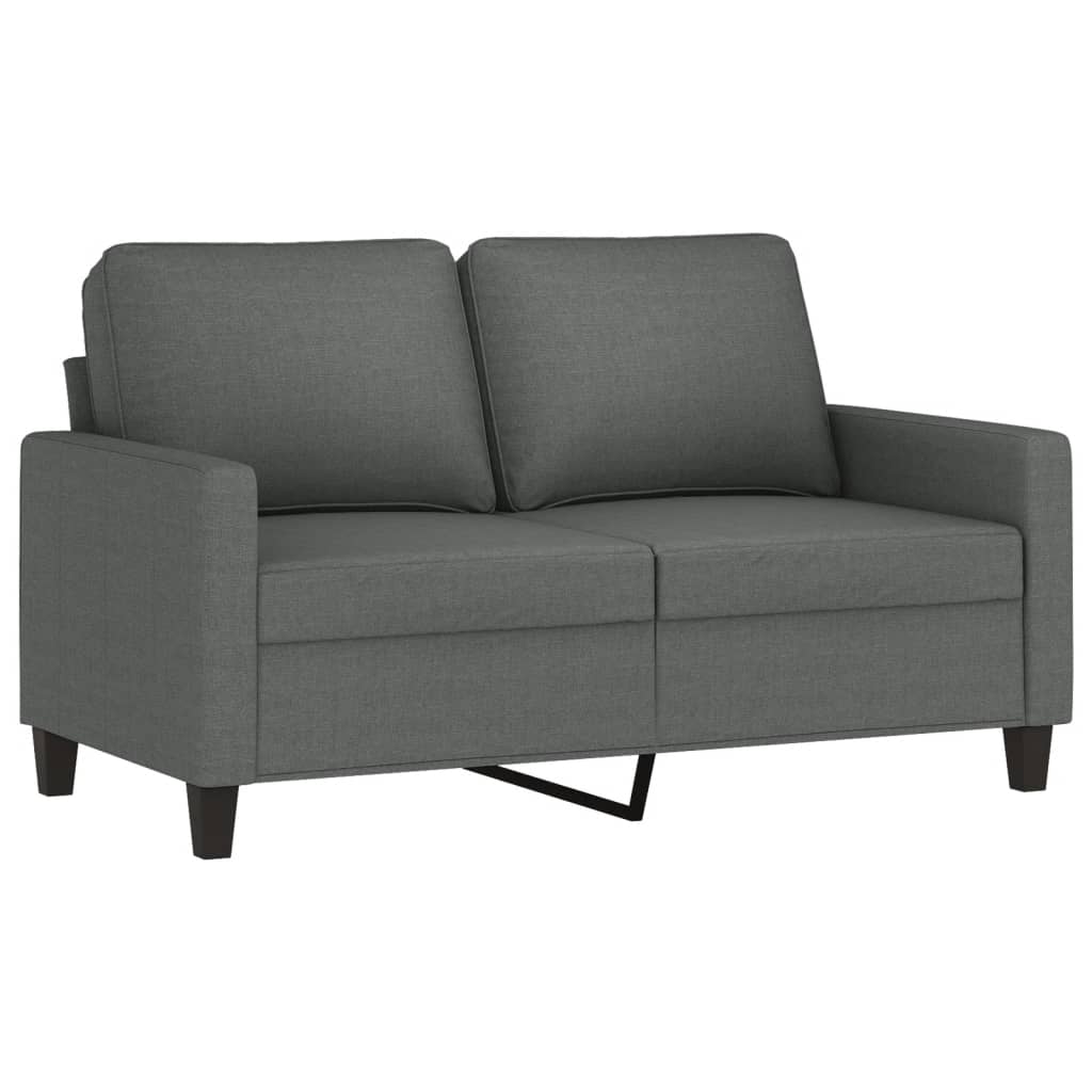Ensemble de canapés 4 pcs avec coussins Gris foncé Tissu - XIOS