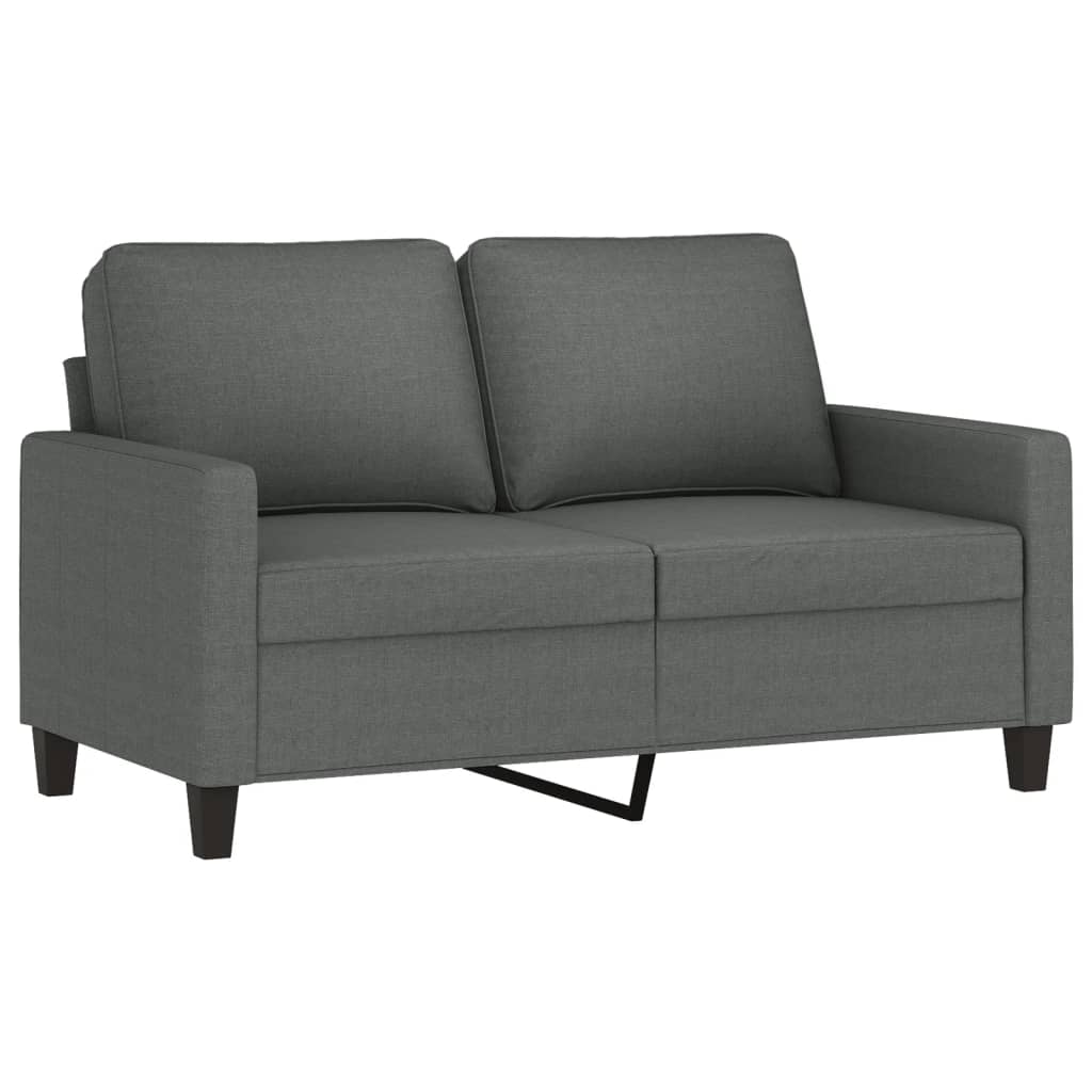 Ensemble de canapés 2 pcs avec coussins Gris foncé Tissu - XIOS