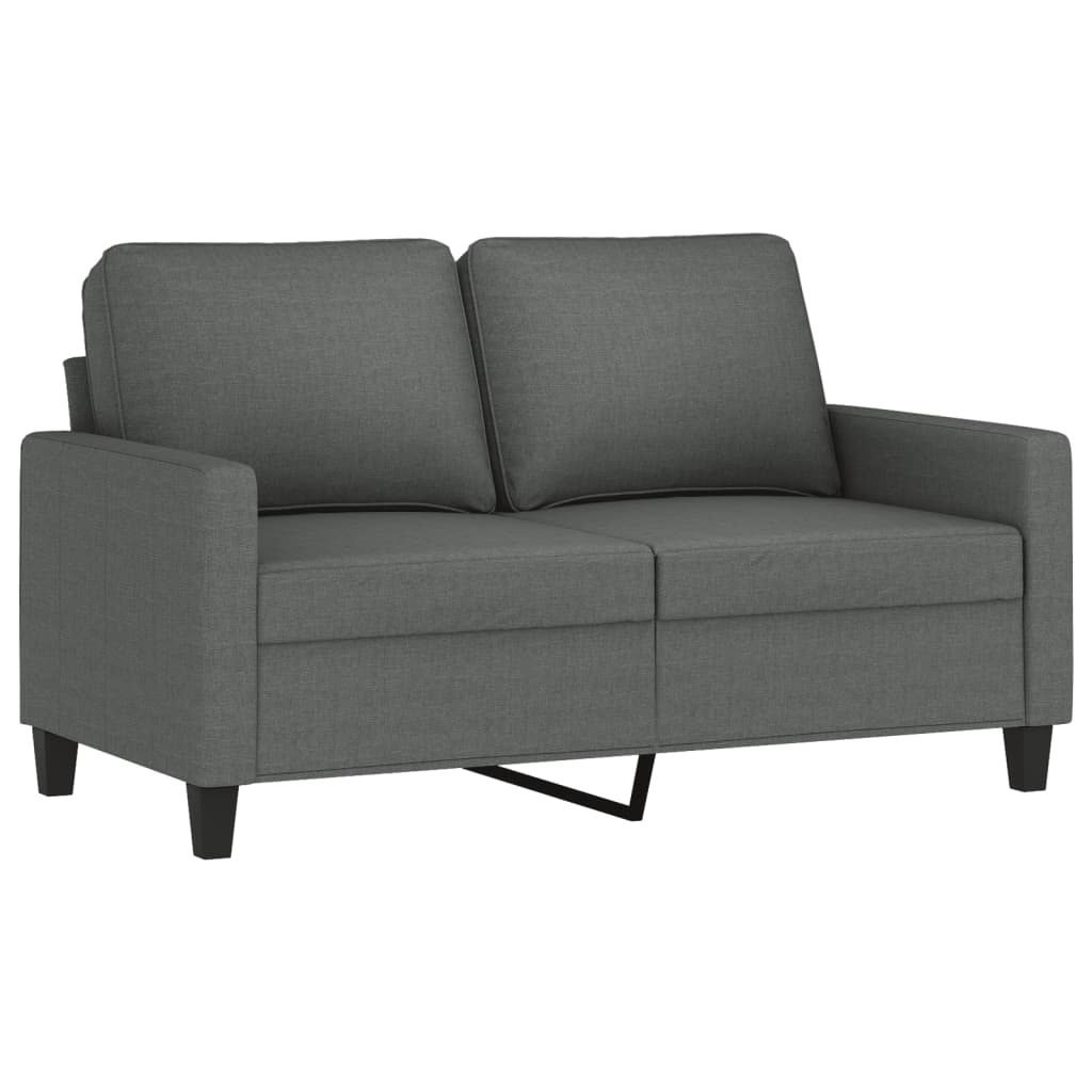 Ensemble de canapés 2 pcs avec coussins Gris foncé Tissu - XIOS