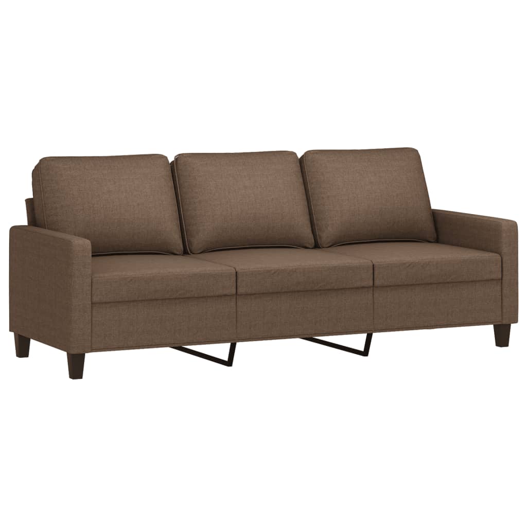 Ensemble de canapés 2 pcs avec coussins Marron Tissu - XIOS