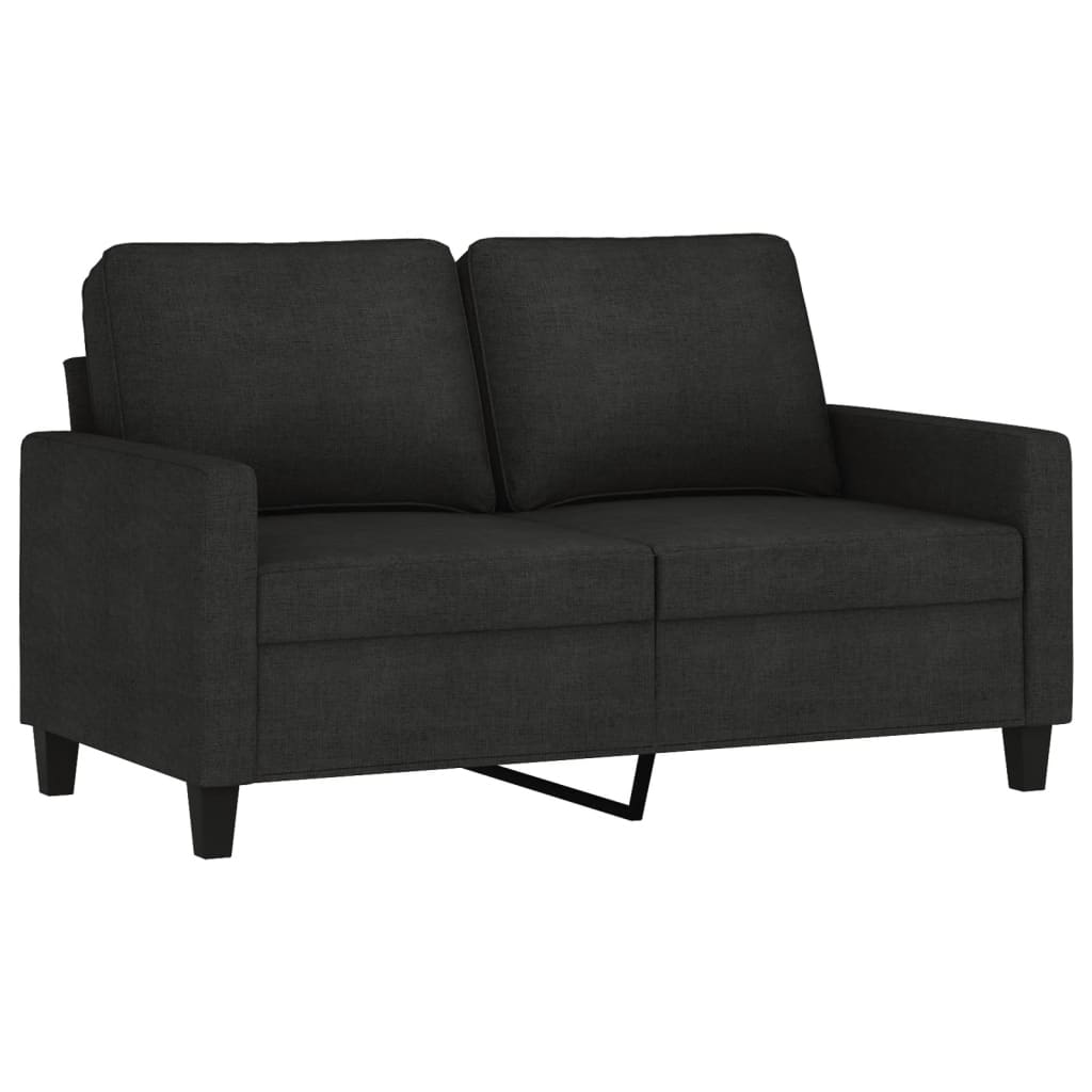 Ensemble de canapés 2 pcs avec coussins Noir Tissu - XIOS
