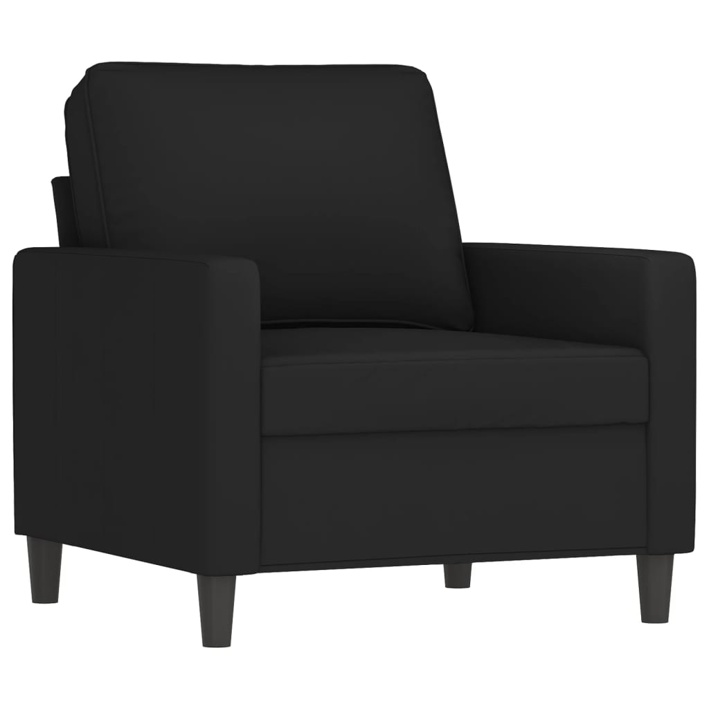 Ensemble de canapés 3 pcs avec coussins Noir Velours - XIOS