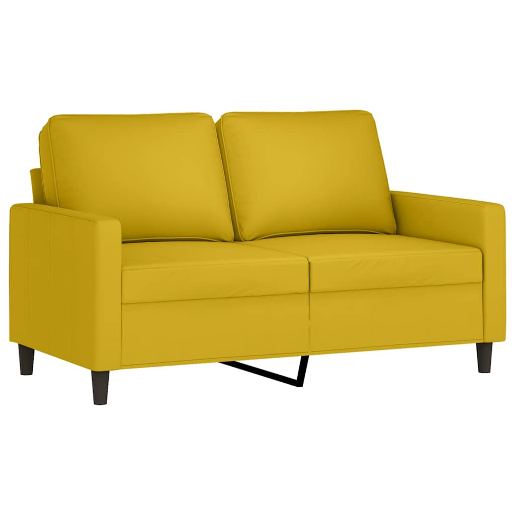 Ensemble de canapés 3 pcs avec coussins Jaune Velours - XIOS