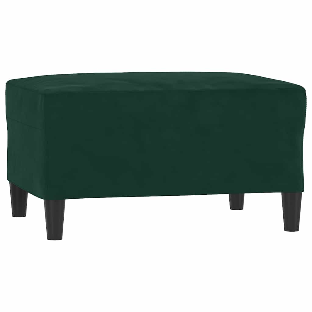 Ensemble de canapés 3 pcs avec coussins Vert foncé Velours - XIOS