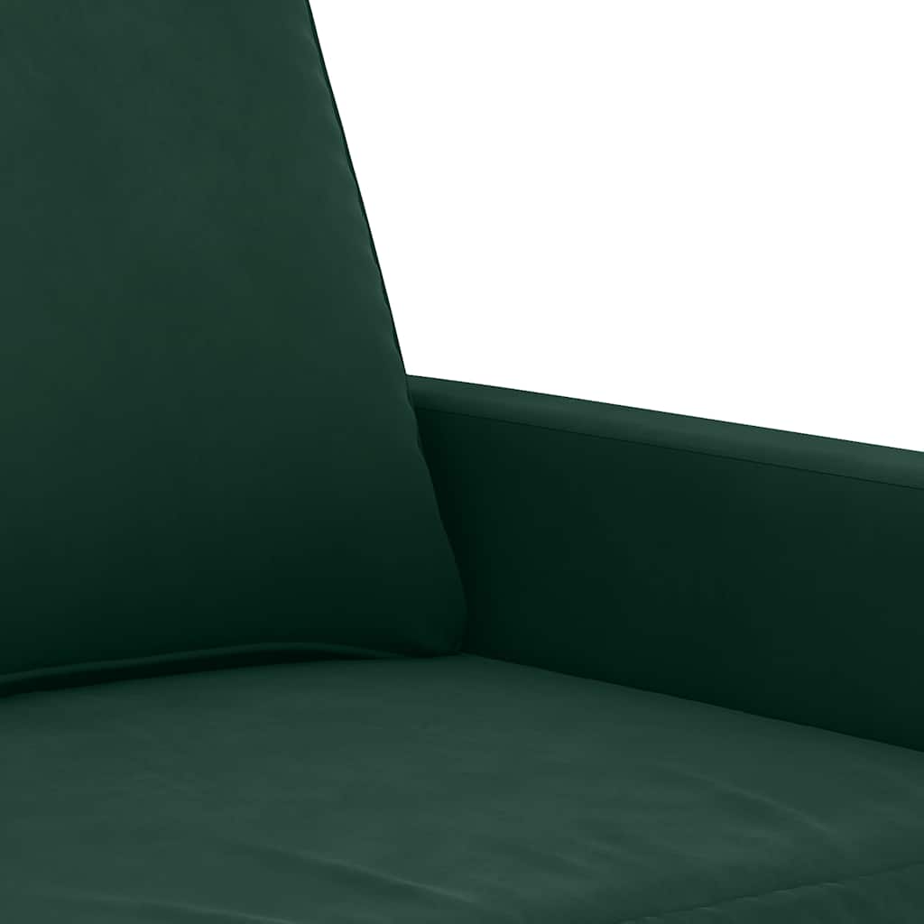 Ensemble de canapés 3 pcs avec coussins Vert foncé Velours - XIOS