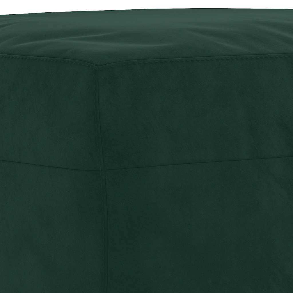 Ensemble de canapés 3 pcs avec coussins Vert foncé Velours - XIOS