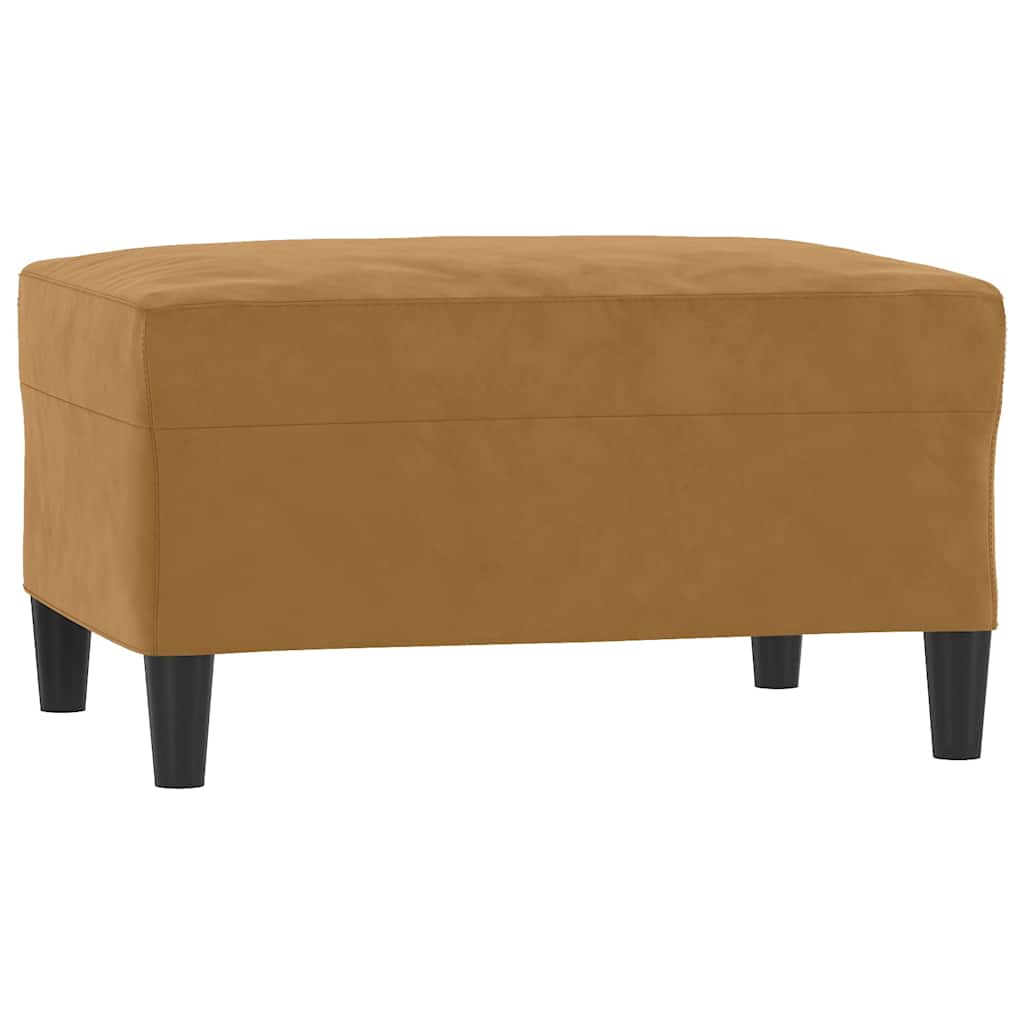 Ensemble de canapés 3 pcs avec coussins Marron Velours - XIOS