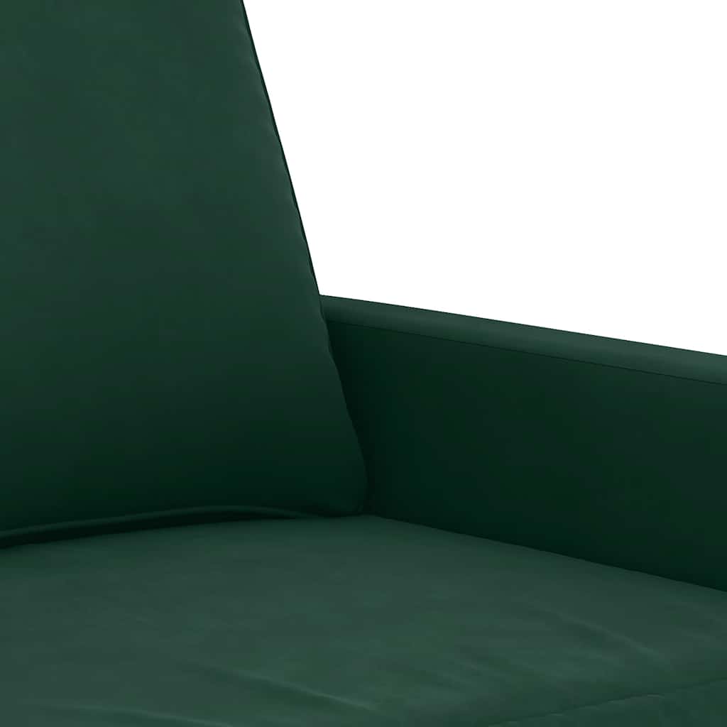 Ensemble de canapés 2 pcs avec coussins Vert foncé Velours - XIOS
