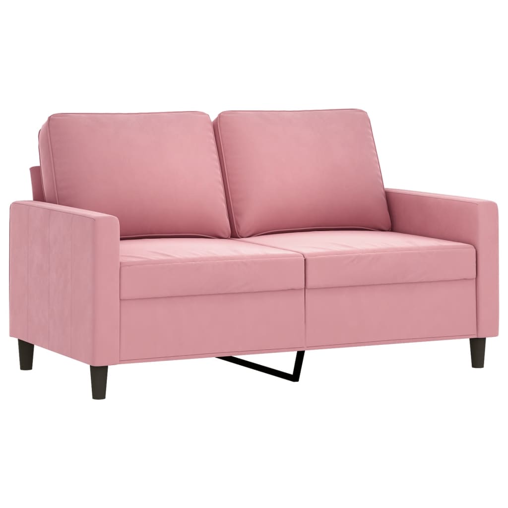 Ensemble de canapés 2 pcs avec coussins Rose Velours