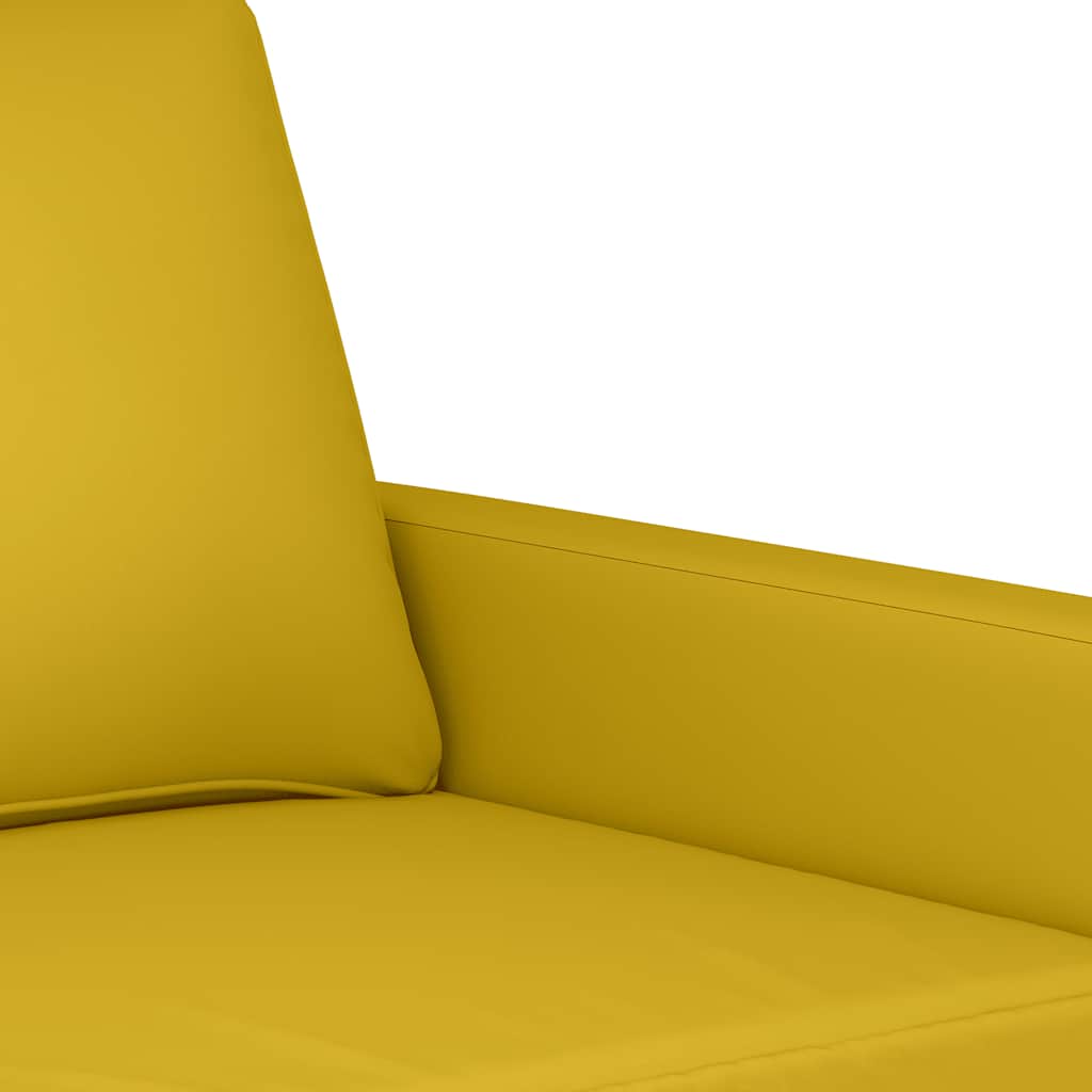 Ensemble de canapés 2 pcs avec coussins Jaune Velours - XIOS