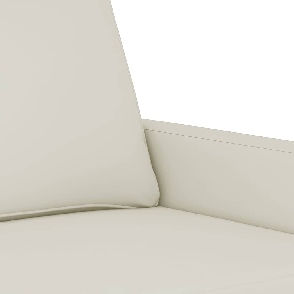 Ensemble de canapés 2 pcs avec coussins Crème Velours - XIOS