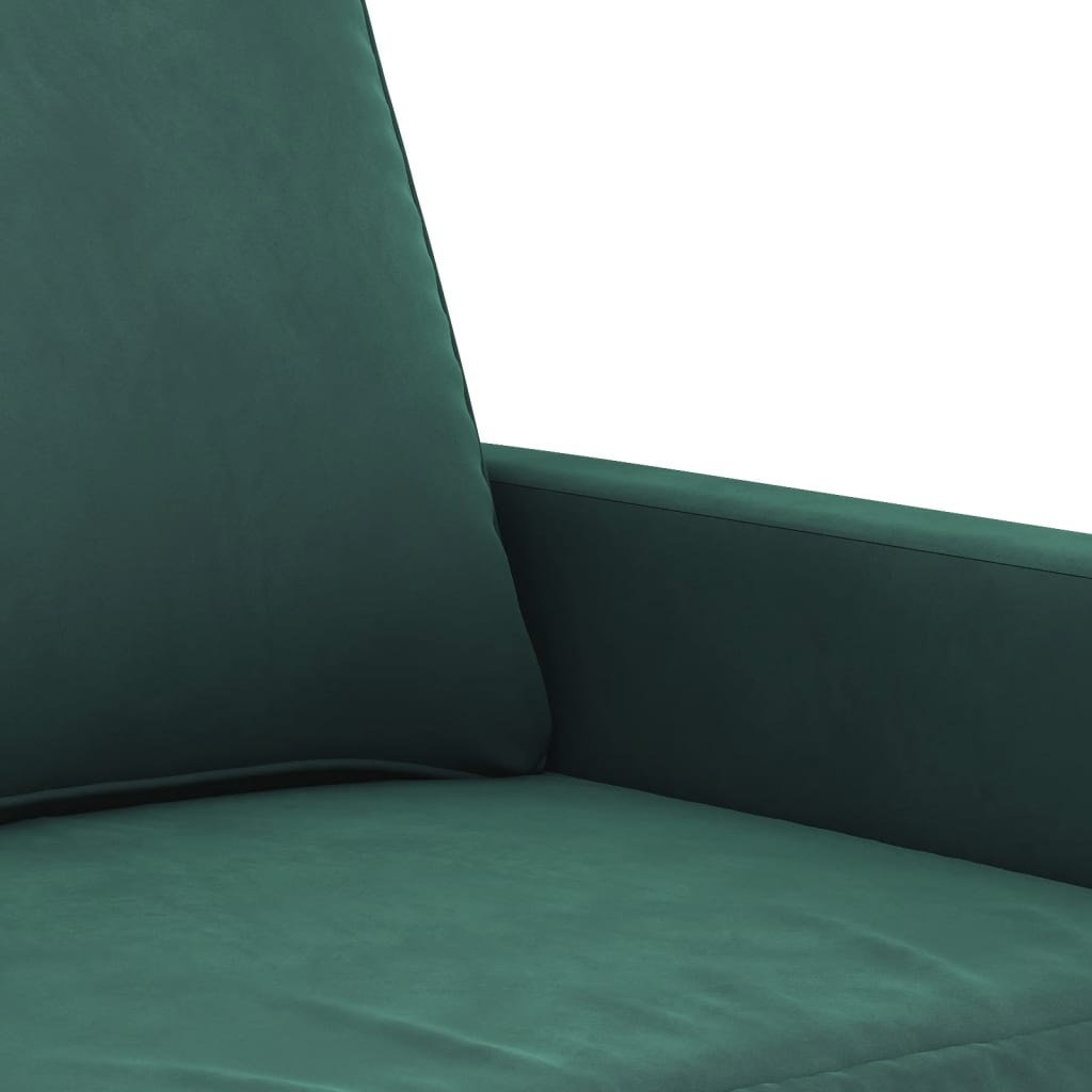 Ensemble de canapés 3 pcs avec coussins Vert foncé Velours - XIOS