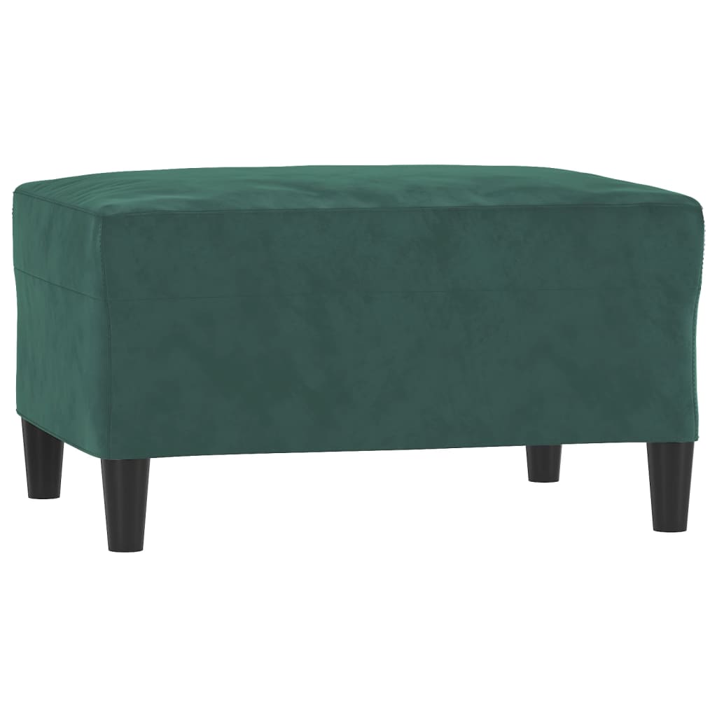 Ensemble de canapés 3 pcs avec coussins Vert foncé Velours