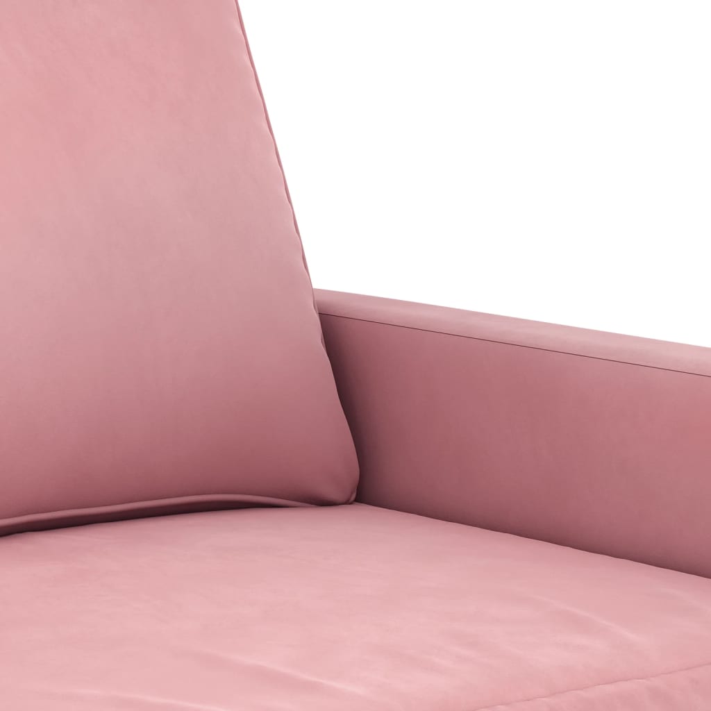 Ensemble de canapés 3 pcs avec coussins Rose Velours