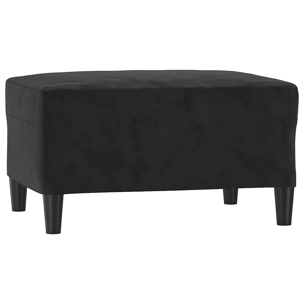 Ensemble de canapés 3 pcs avec coussins Noir Velours - XIOS