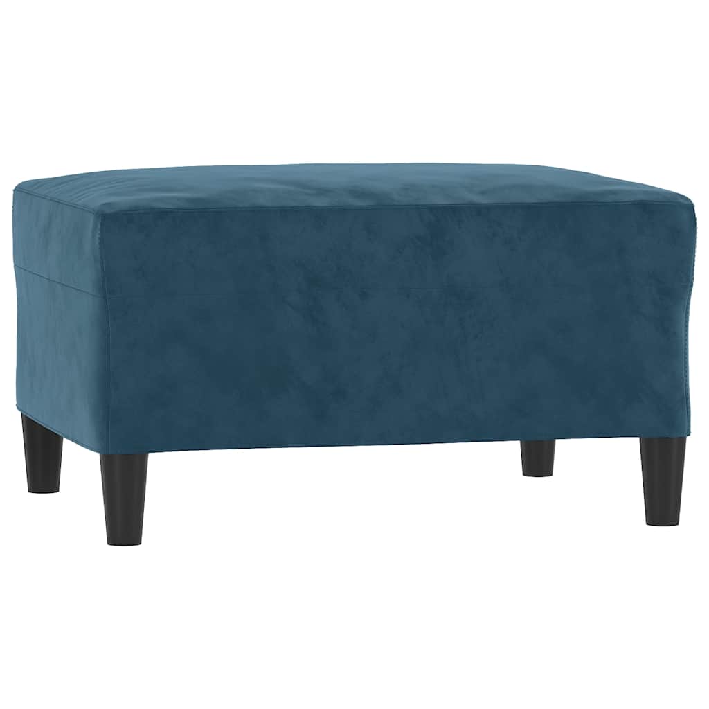 Ensemble de canapés 3 pcs avec coussins Bleu Velours