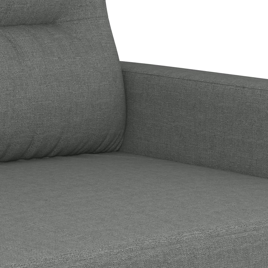 Ensemble de canapés 3 pcs coussins gris foncé tissu