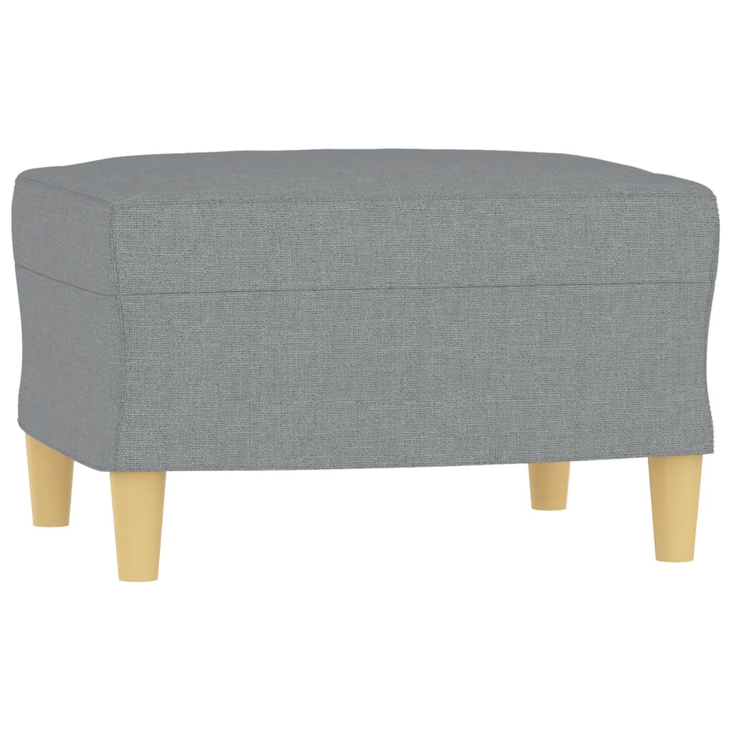 Ensemble de canapés 4 pcs coussins gris clair tissu