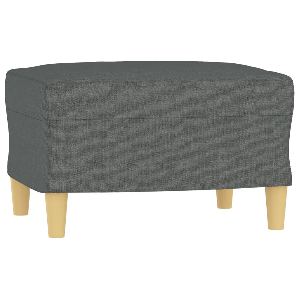 Ensemble de canapés 3 pcs avec coussins Gris foncé Tissu - XIOS