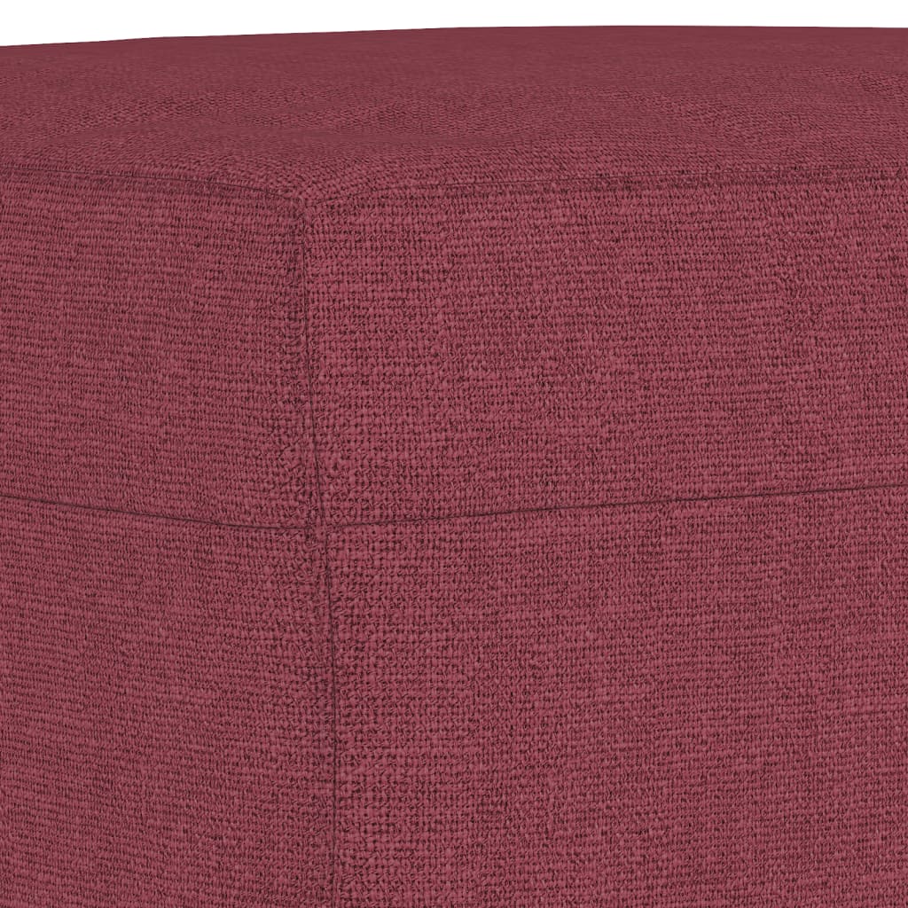 Ensemble de canapés 3 pcs avec coussins Rouge bordeaux Tissu - XIOS