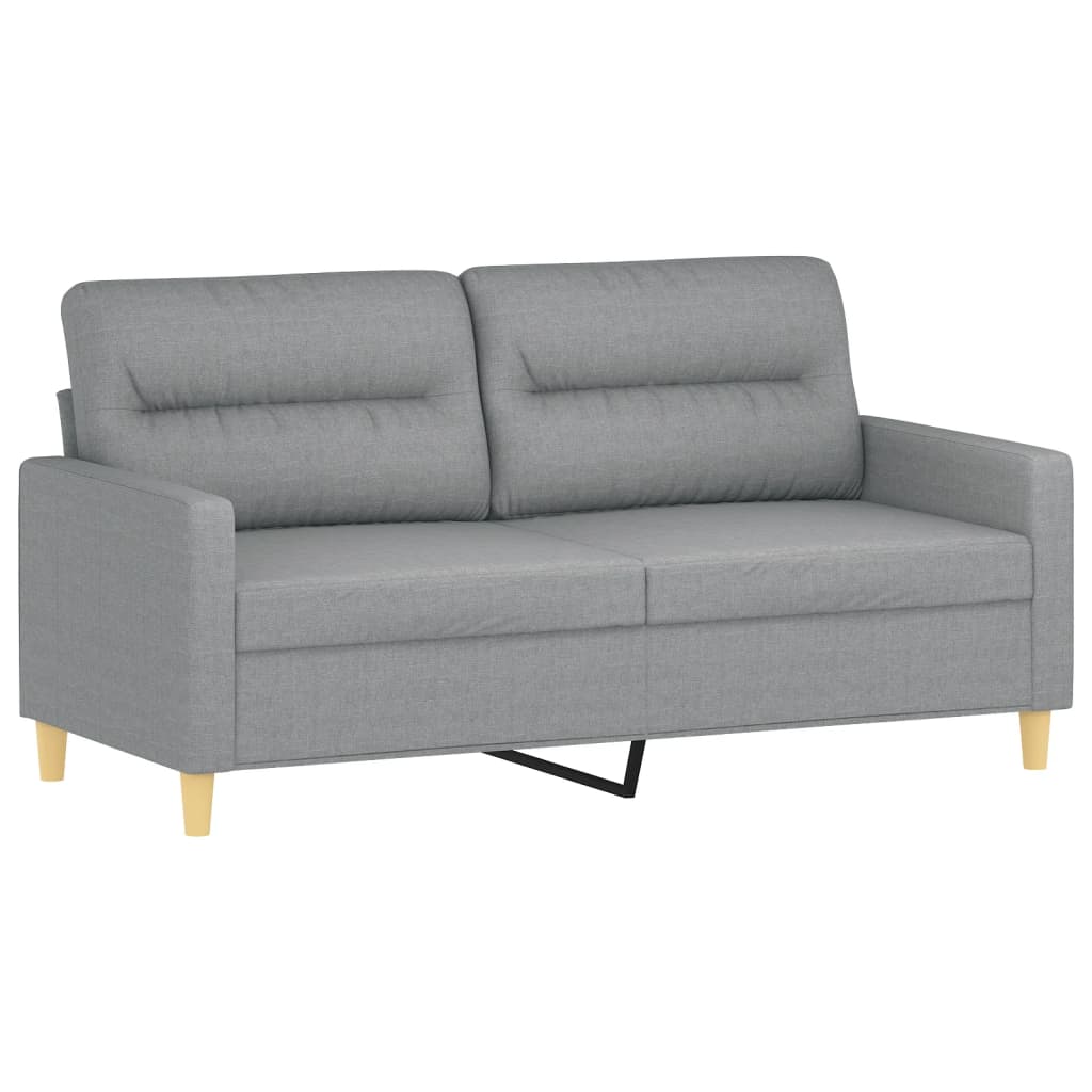 Ensemble de canapés 2 pcs coussins gris clair tissu - XIOS