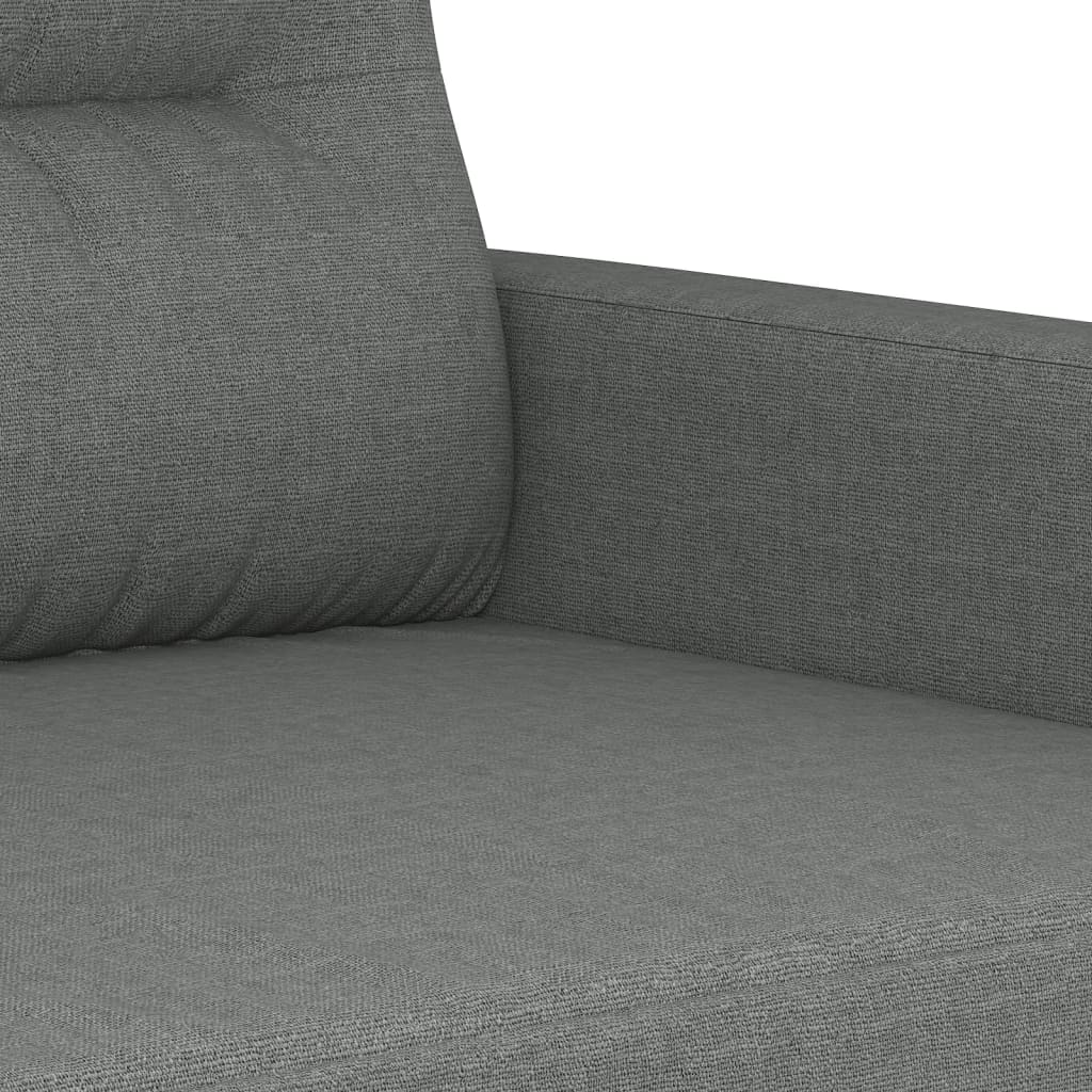 Ensemble de canapés 2 pcs coussins gris foncé tissu - XIOS