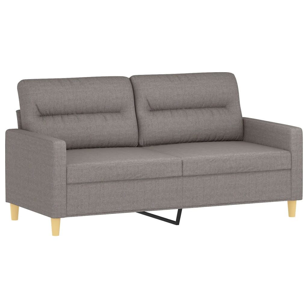 Ensemble de canapés 2 pcs avec coussins taupe tissu - XIOS