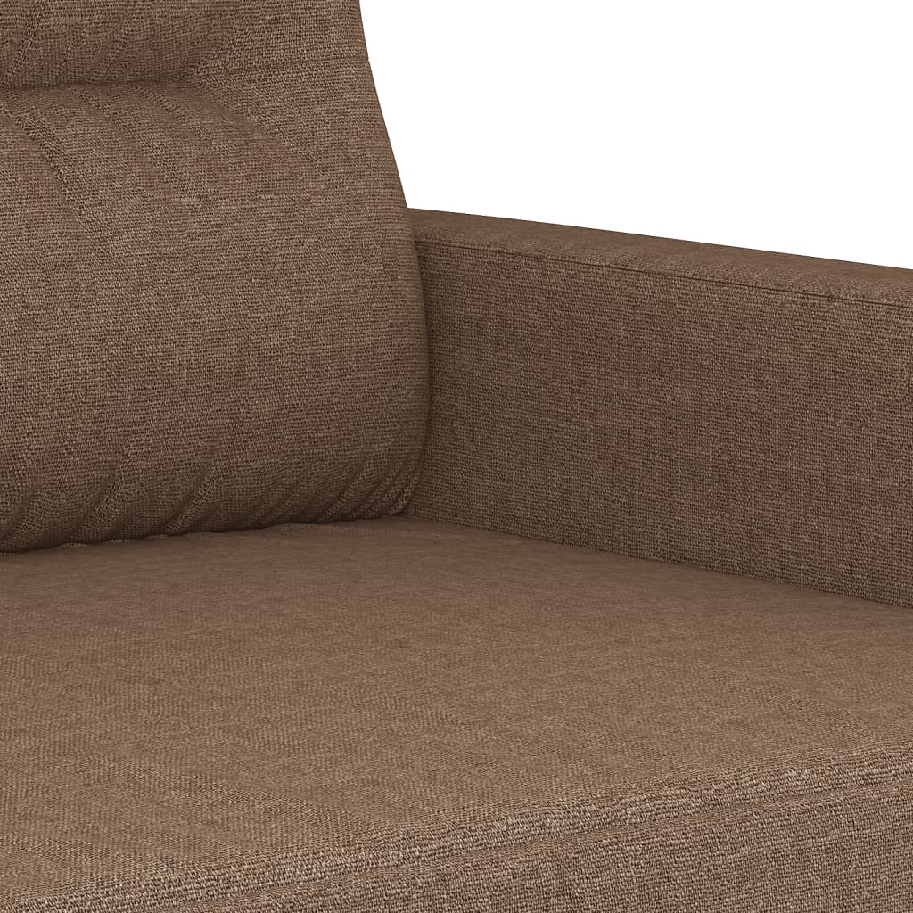 Ensemble de canapés 3 pcs avec coussins marron tissu - XIOS