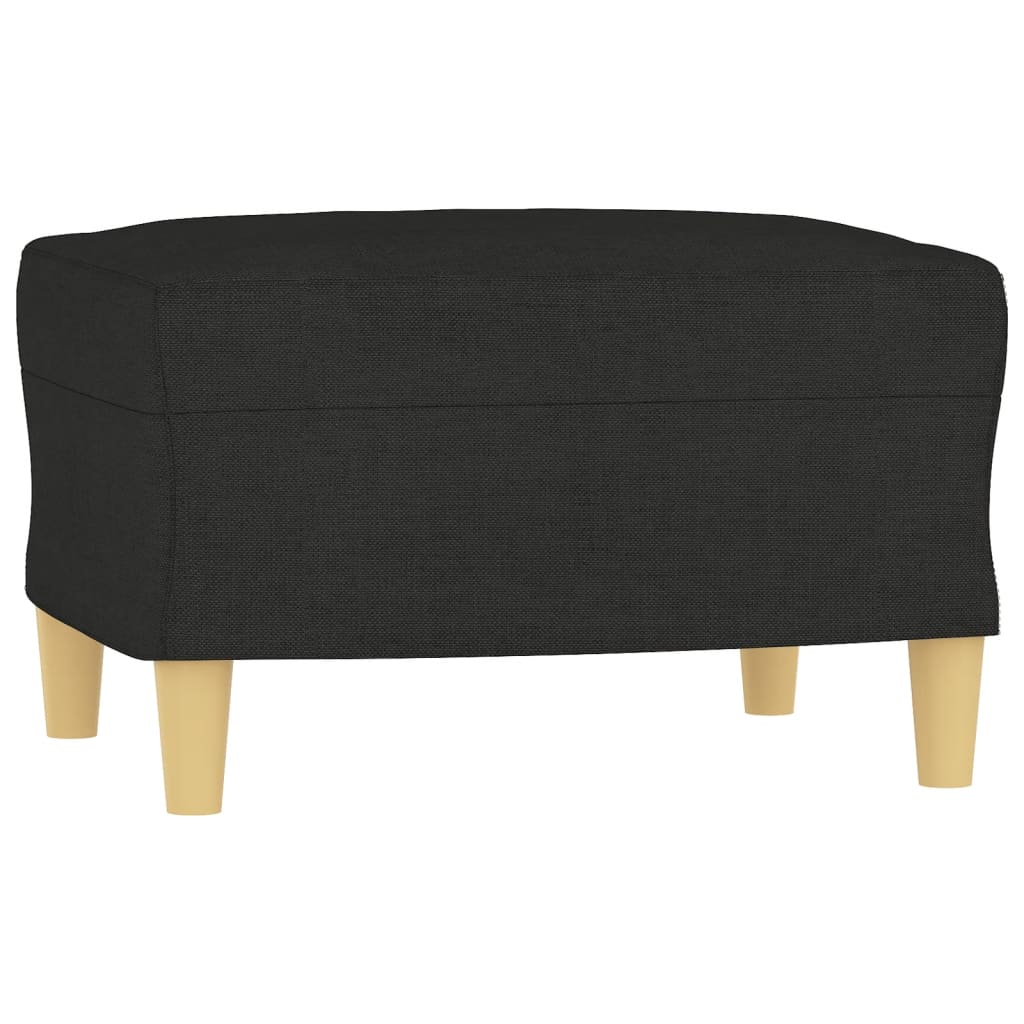 Ensemble de canapés 3 pcs avec coussins noir tissu - XIOS
