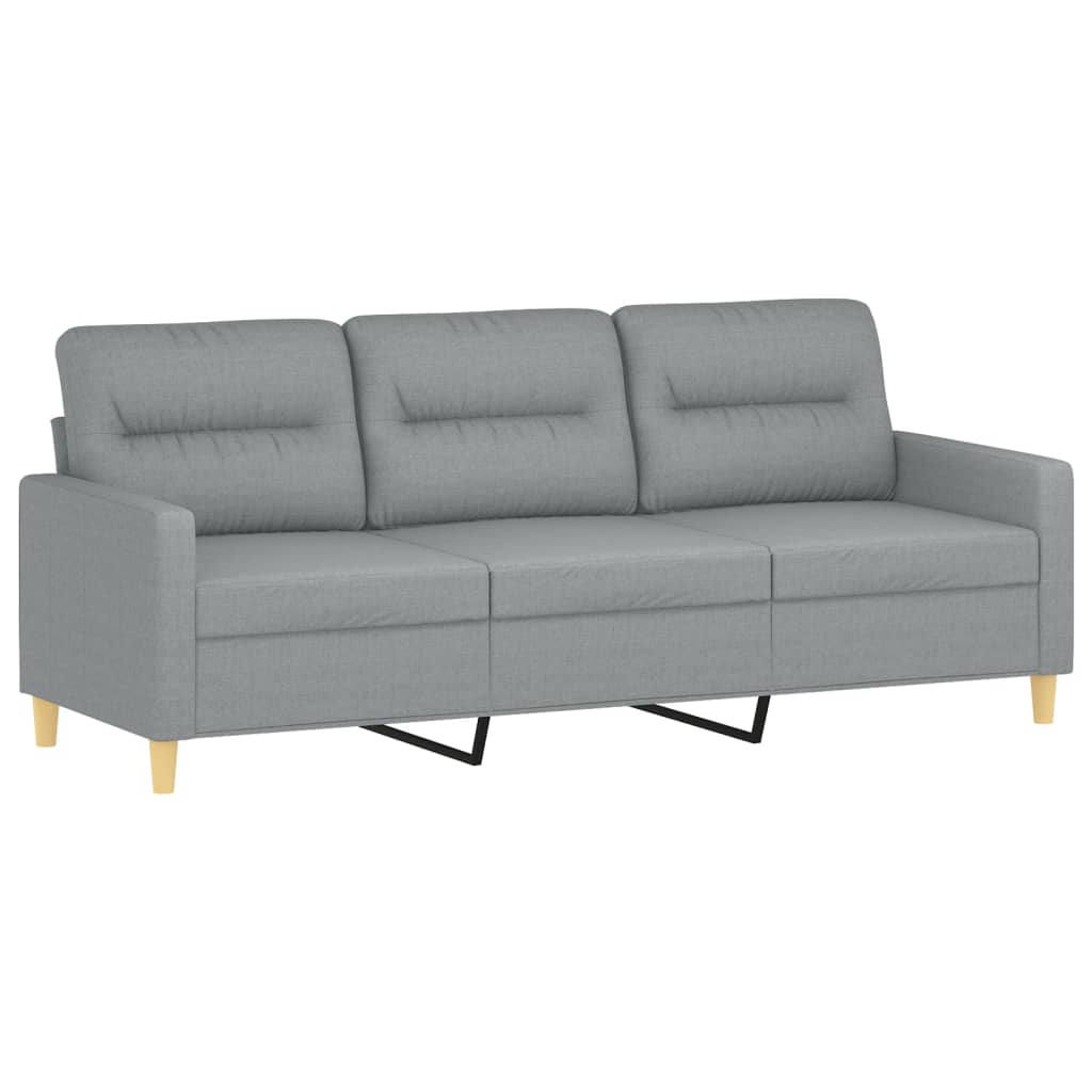 Ensemble de canapés 2 pcs avec coussins Gris clair Tissu - XIOS