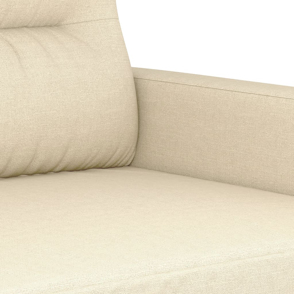 Ensemble de canapés 3 pcs avec coussins Crème Tissu - XIOS