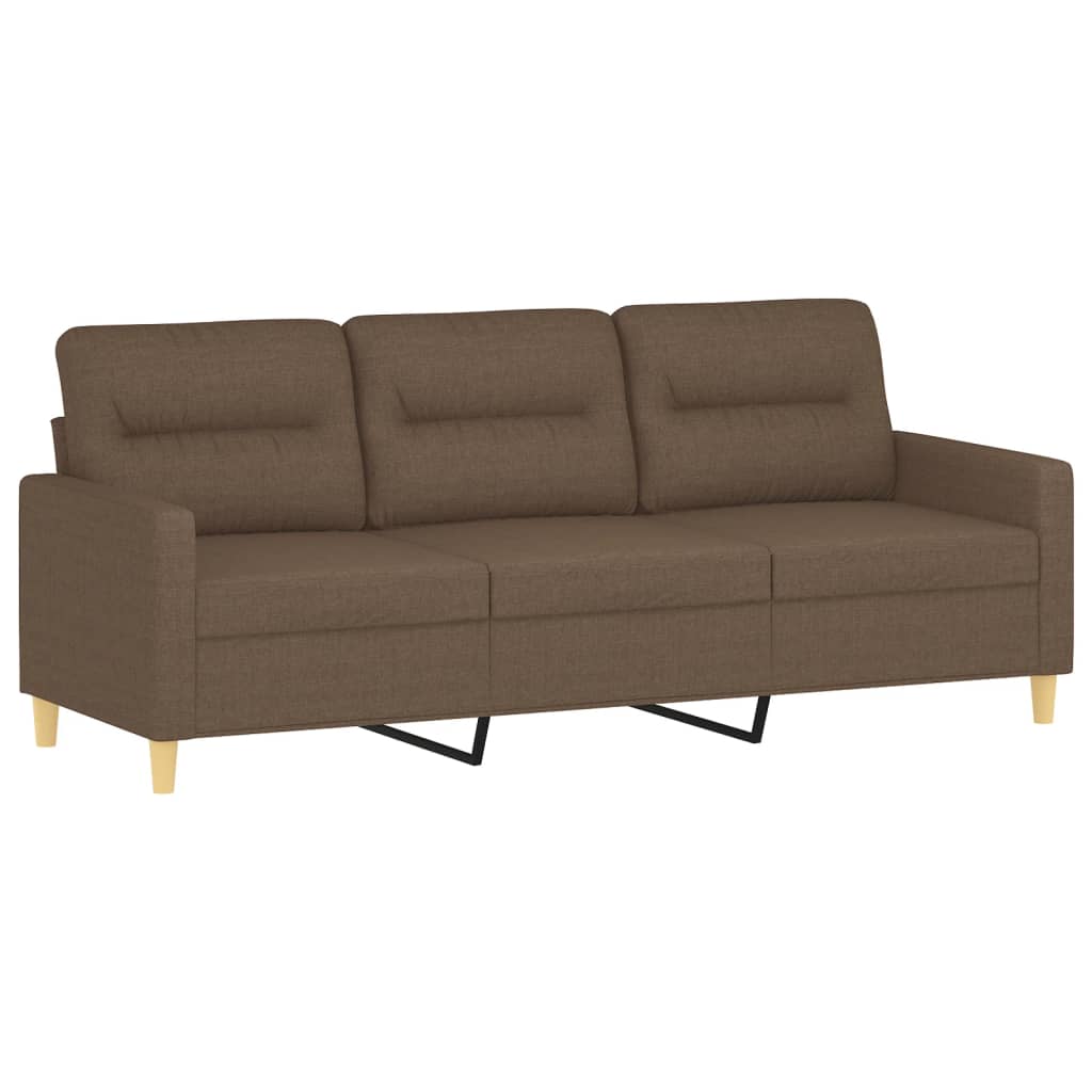 Ensemble de canapés 3 pcs avec coussins Marron Tissu - XIOS