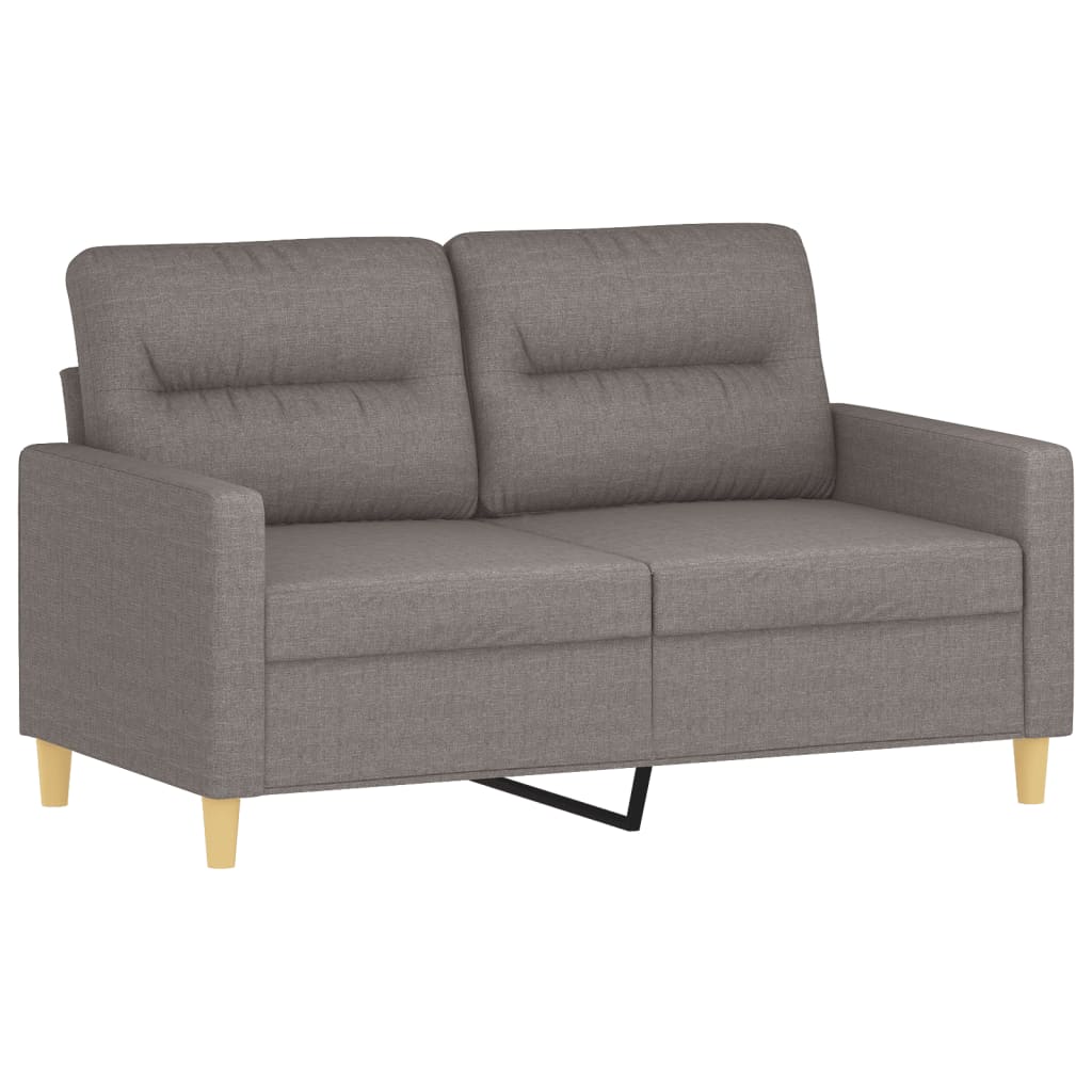 Ensemble de canapés 2 pcs avec coussins taupe tissu - XIOS