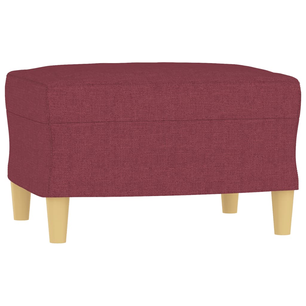 Ensemble de canapés 3 pcs avec coussins rouge bordeaux tissu - XIOS