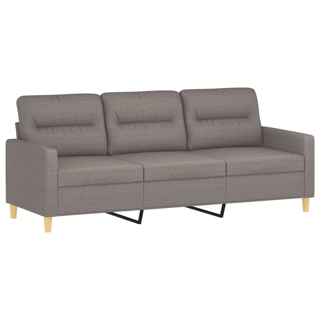Ensemble de canapés 3 pcs avec coussins taupe tissu - XIOS
