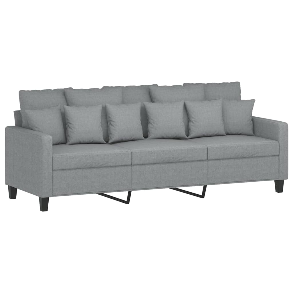 Ensemble de canapés 3 pcs coussins gris clair tissu - XIOS