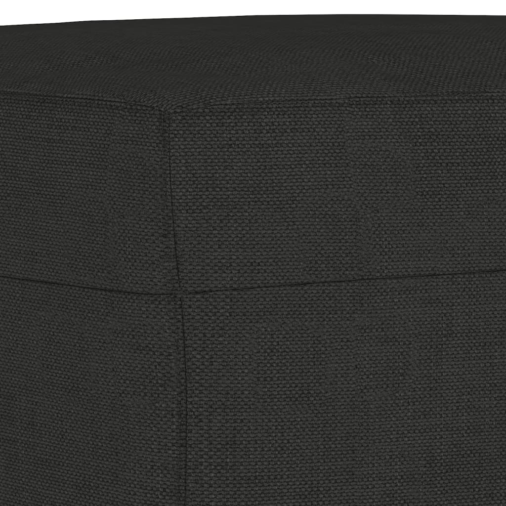 Ensemble de canapés 4 pcs avec coussins noir tissu - XIOS