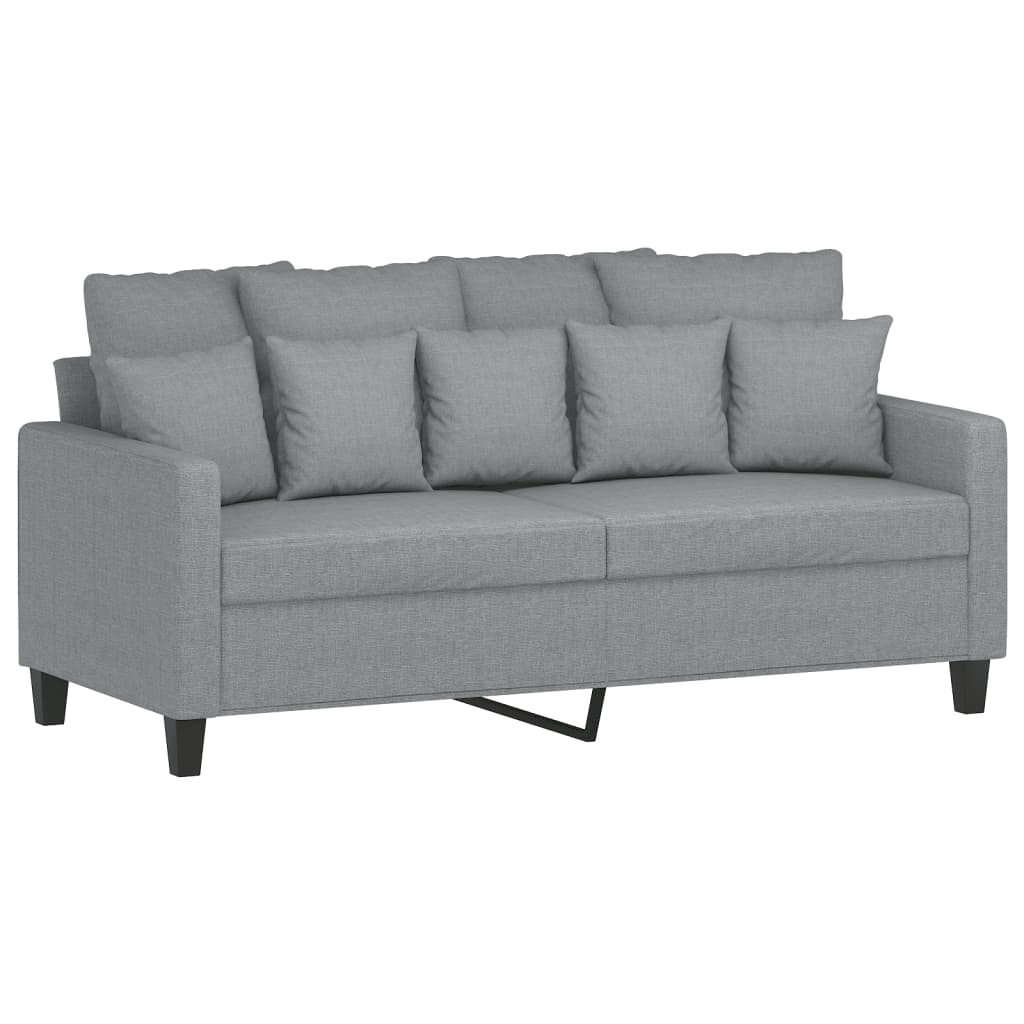 Ensemble de canapés 2 pcs avec coussins Gris clair Tissu - XIOS