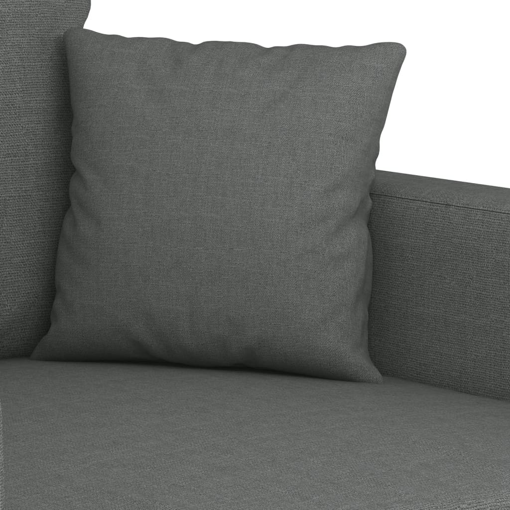 Ensemble de canapés 2 pcs avec coussins Gris foncé Tissu - XIOS