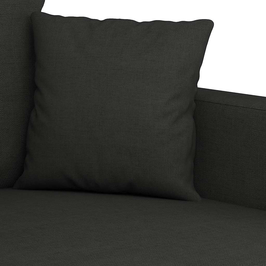Ensemble de canapés 3 pcs avec coussins Noir Tissu - XIOS