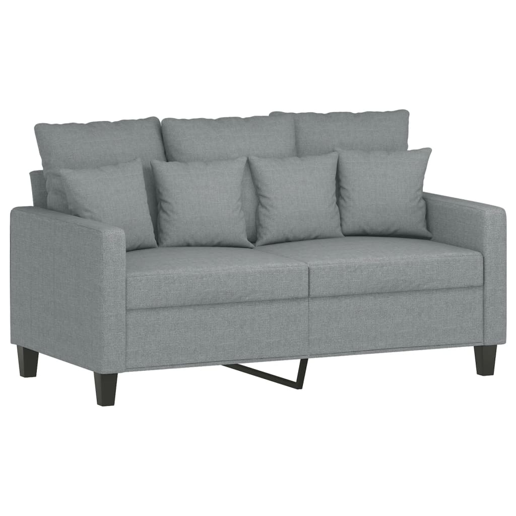 Ensemble de canapés 2 pcs avec coussins Gris clair Tissu - XIOS
