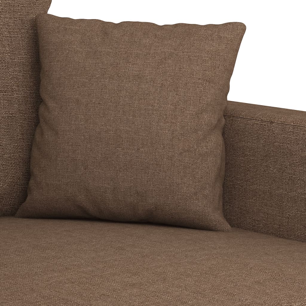 Ensemble de canapés 2 pcs avec coussins Marron Tissu - XIOS